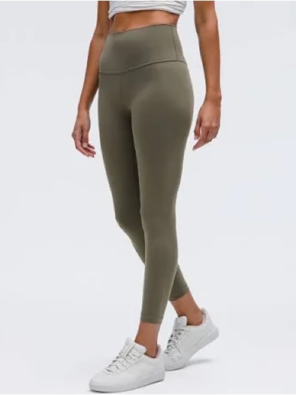 Lululemon High-Waist Olive Green Align Active Leggings